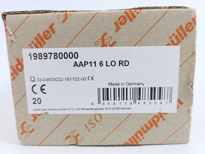 Weidmüller 1989780000 AAP11 6 LO RD Supply Terminal Batch 20pcs.