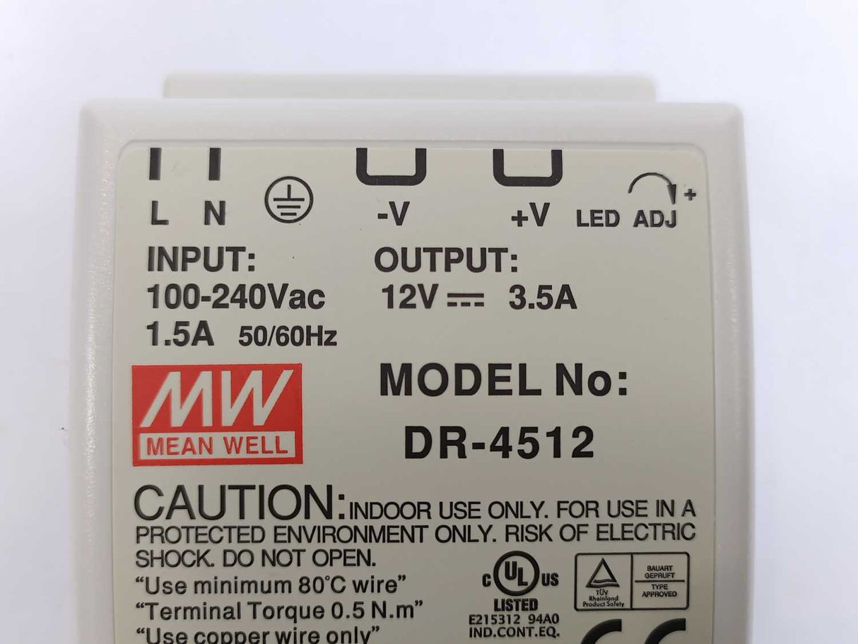 Mean Well MW DR-4512 Power Supply: Switching; for DIN Rail