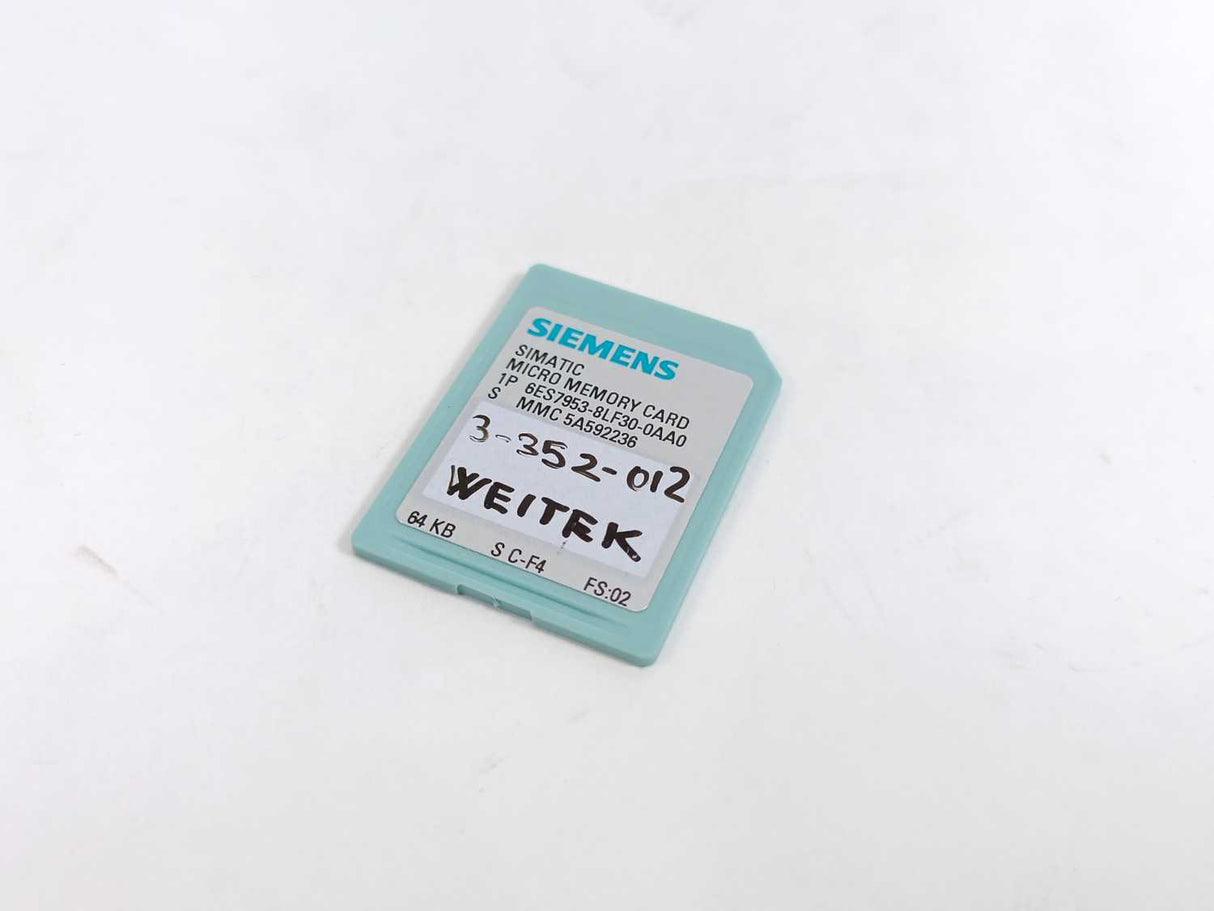 Siemens 6ES7953-8LF30-0AA0 Micro Memory Card 64 KB