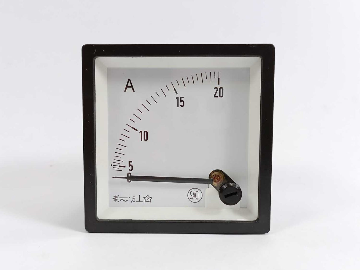 SACI ZEC4V100D09A 1907309 Ammeter 72x72 EC4V 0-20 A C.A.