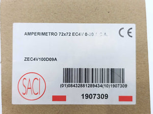 SACI ZEC4V100D09A 1907309 Ammeter 72x72 EC4V 0-20 A C.A.
