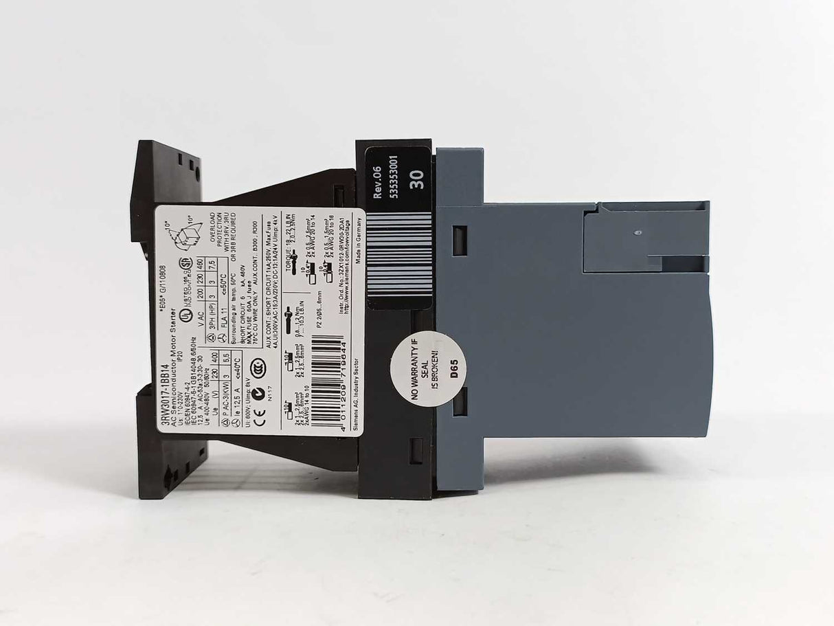 Siemens 3RW3017-1BB14 AC Semiconductor Motor Starter