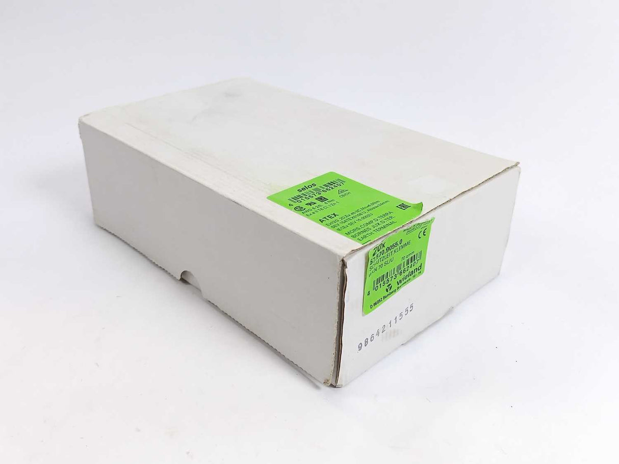 Wieland 57.570.9055.0 WKN70 SL/U Earth DIN Rail Terminal Batch 19 Pcs.