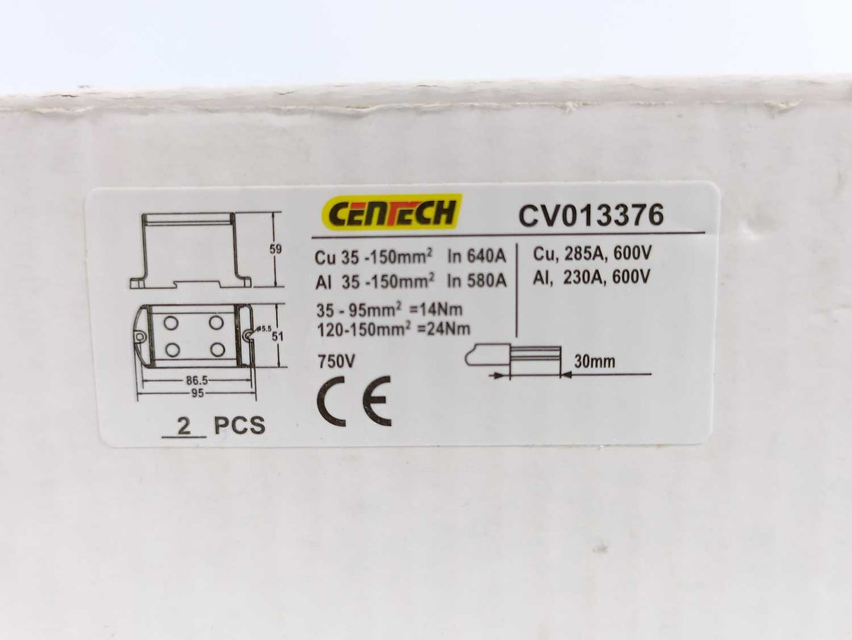 Centech CV013376 Connection Terminal Al/Cu 45-150mm² Batch 2pcs.