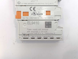 Beckhoff EL9410 Power Supply Unit Terminal with Diagnosis