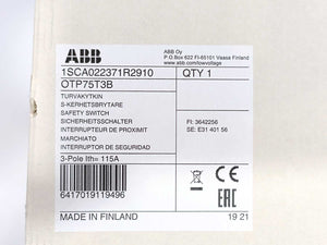 ABB 1SCA022371R2910 OTP75T3B Safety Switch