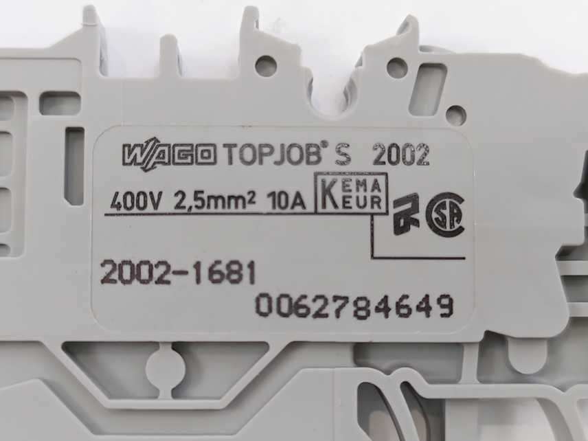 Wago 2002-1681 2-Conductor Fuse Terminal Block Batch 49pcs.