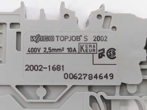 Wago 2002-1681 2-Conductor Fuse Terminal Block Batch 49pcs.
