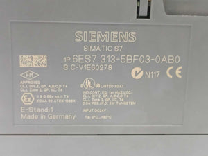 Siemens 6ES7 313-5BF03-0AB0 SIMATIC S7-300 CPU 313C w/ SD Card
