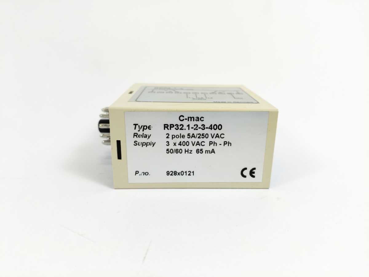 C-mac RP32.1-2-3-400 Phase Sequence Relay 2 Pole 5A/250 VAC