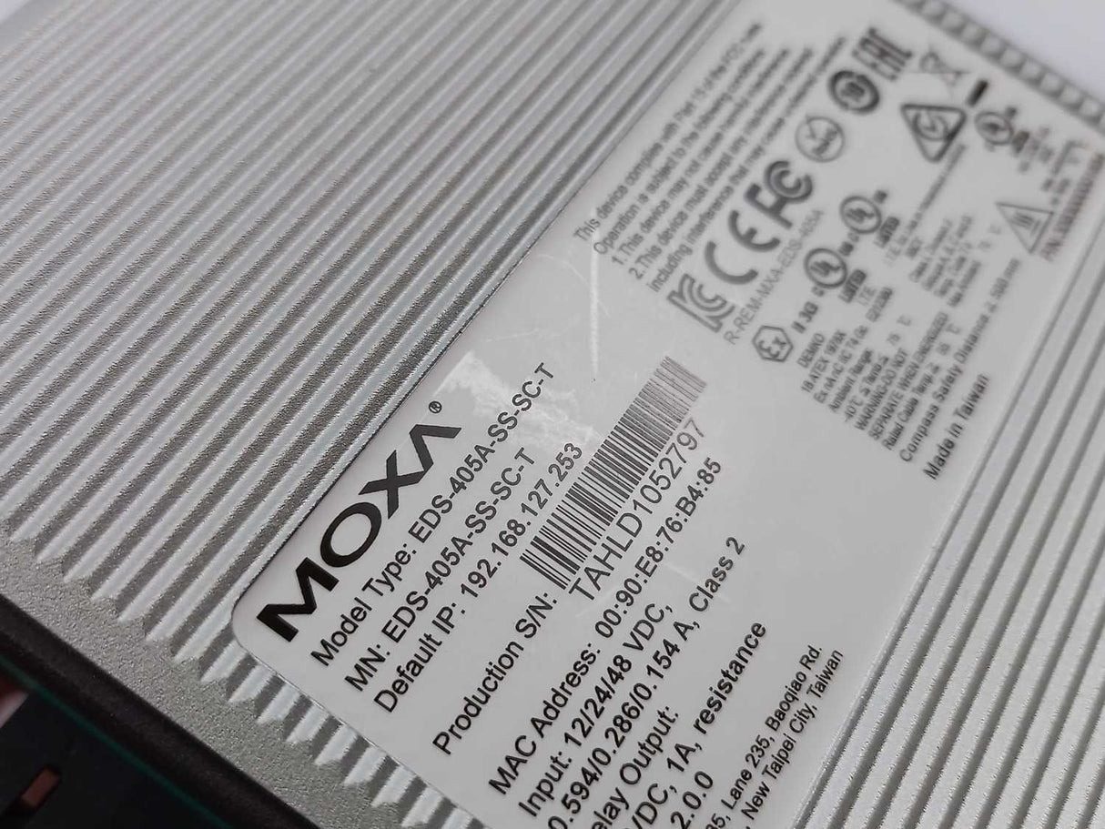 Moxa EDS-405A-SS-SC-T 5-Port Industrial Ethernet Switch