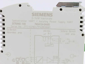Siemens 7NG4124-0AA00 Isolating Power Supply SITRANS I100
