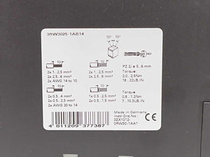Siemens 3RW3025-1AB14 SIRIUS 3RW30 Industrial Controls