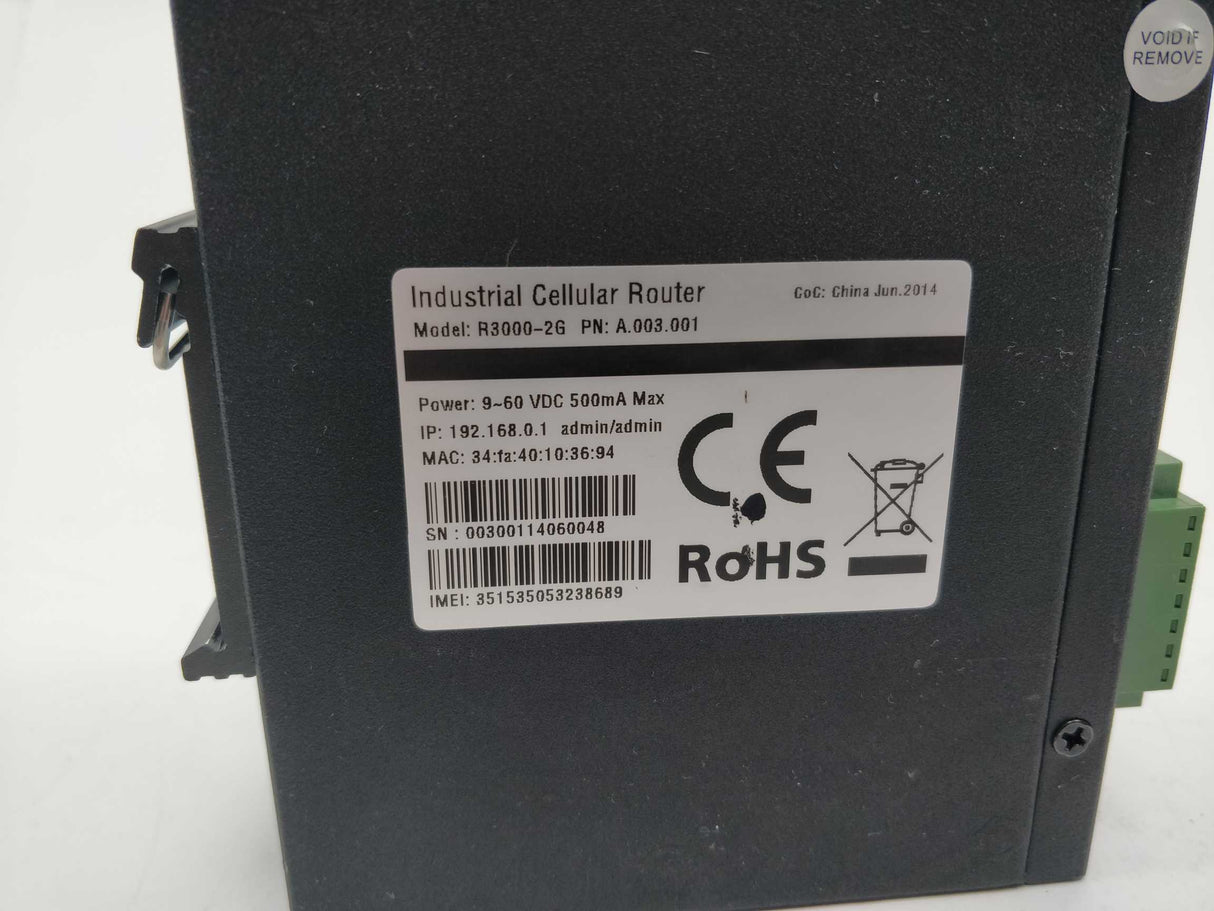 RoHS R3000-2G Industrial Cellular Router