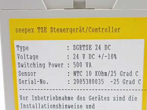 Seepex SGRTSE 24 DC Controller, 24 V DC , 500 VA