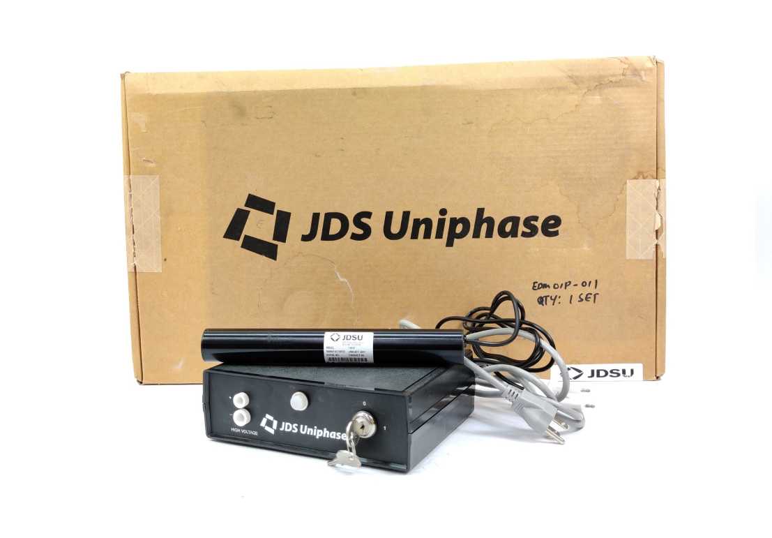 JDS Uniphase 1101P 1201-1 Helium-Neon Laser set, 1.5mW 110V