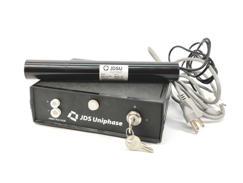 JDS Uniphase 1101P 1201-1 Helium-Neon Laser set, 1.5mW 110V