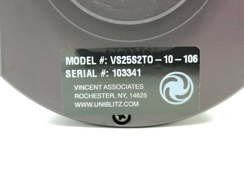 Uniblitz VS25S2TO 25mm Optical Shutter 10-106