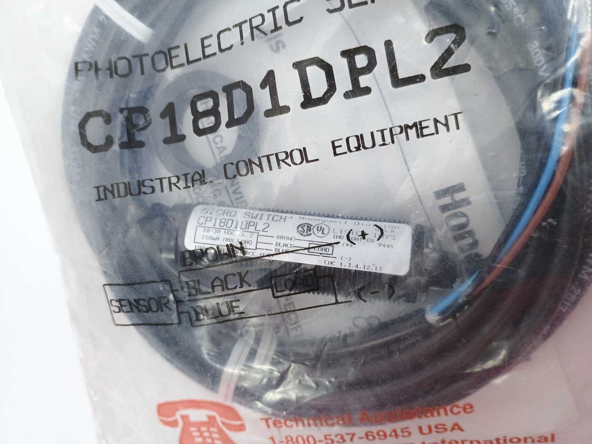 Honeywell CP18D1DPL2 Photoelectric Sensor
