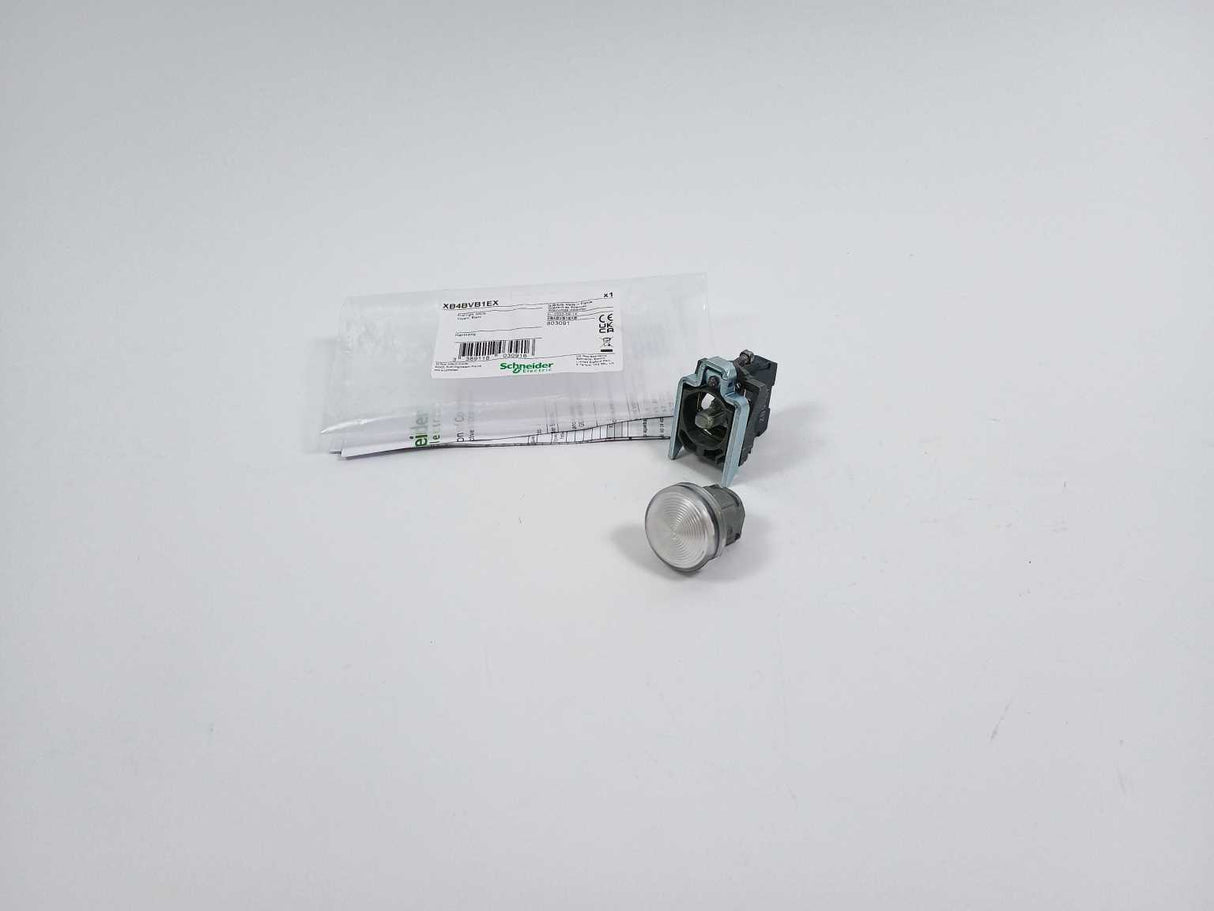 Schneider Electric XB4BVB1EX Complete Pilot Light, White