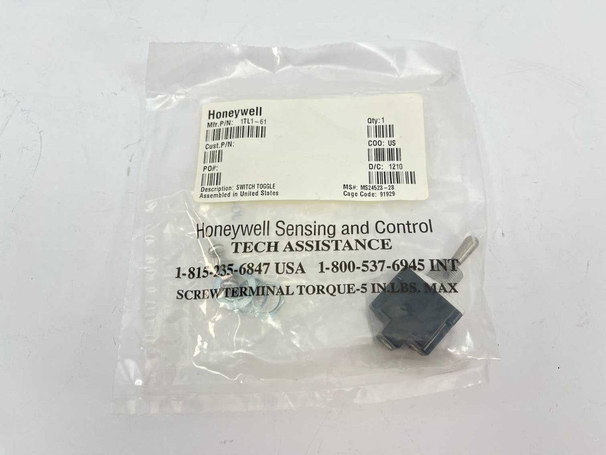 Honeywell 1TL1-61 Toggle Switch