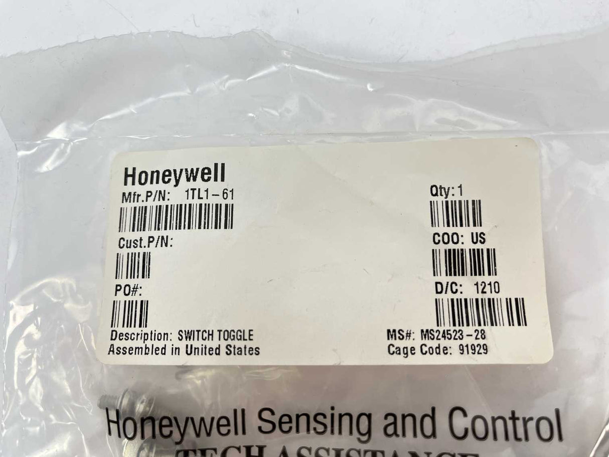 Honeywell 1TL1-61 Toggle Switch