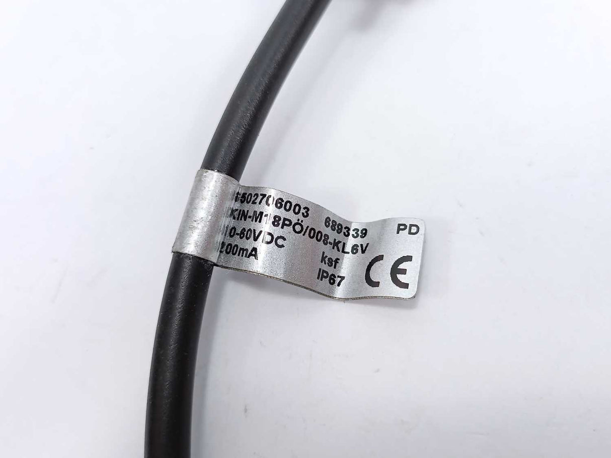 Bernstein 6502706003 KIN-M18PÖ/008-KL6V Inductive Sensor