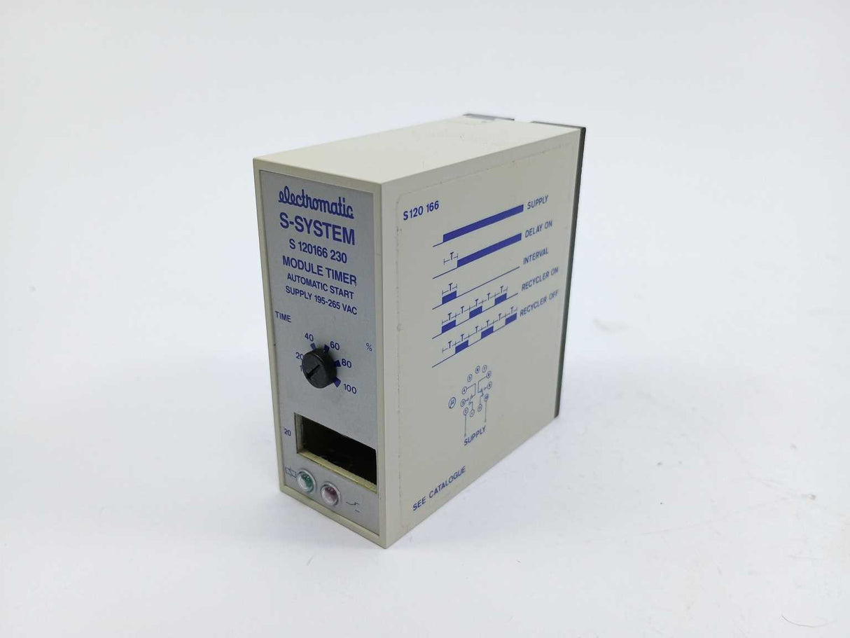 Electromatic S 120 166 230 Module Timer. Automatic start. Supply 195-265 VAC