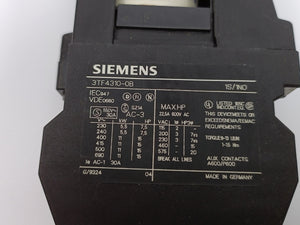 Siemens 3TF4310-0B 3 - Phase Contactor Coil 24V DC