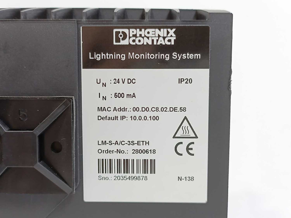 Phoenix Contact 2800618 LM-S-A/C-3S-ETH Lightning Monitoring System