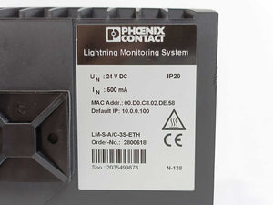 Phoenix Contact 2800618 LM-S-A/C-3S-ETH Lightning Monitoring System