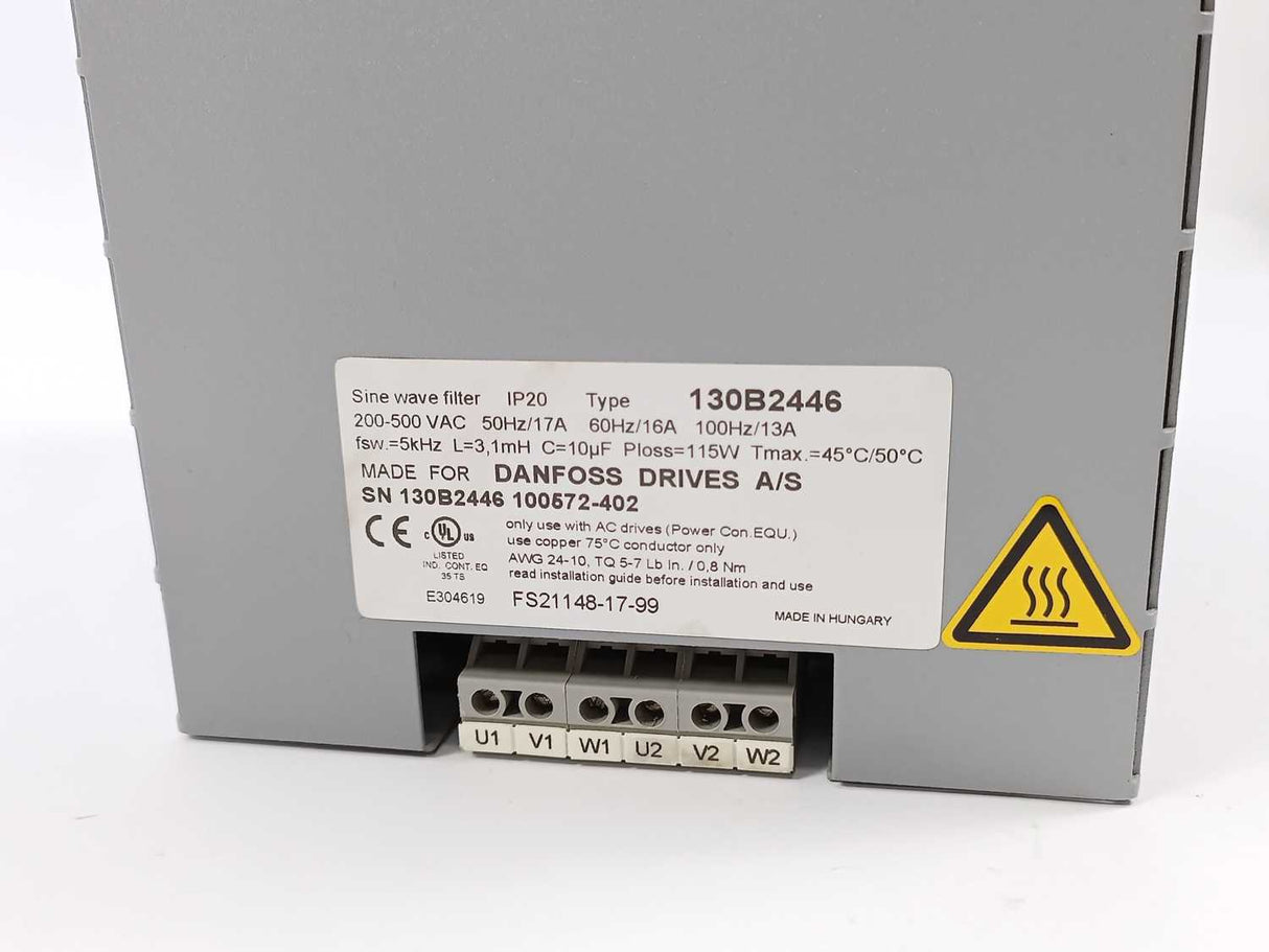 Danfoss 130B2446 Sine Wave Filter IP20 Drives A/S