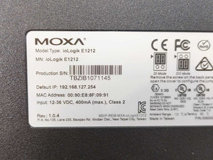 Moxa ioLogik E1212 Remote Ethernet I/O with 2-port Ethernet Switch