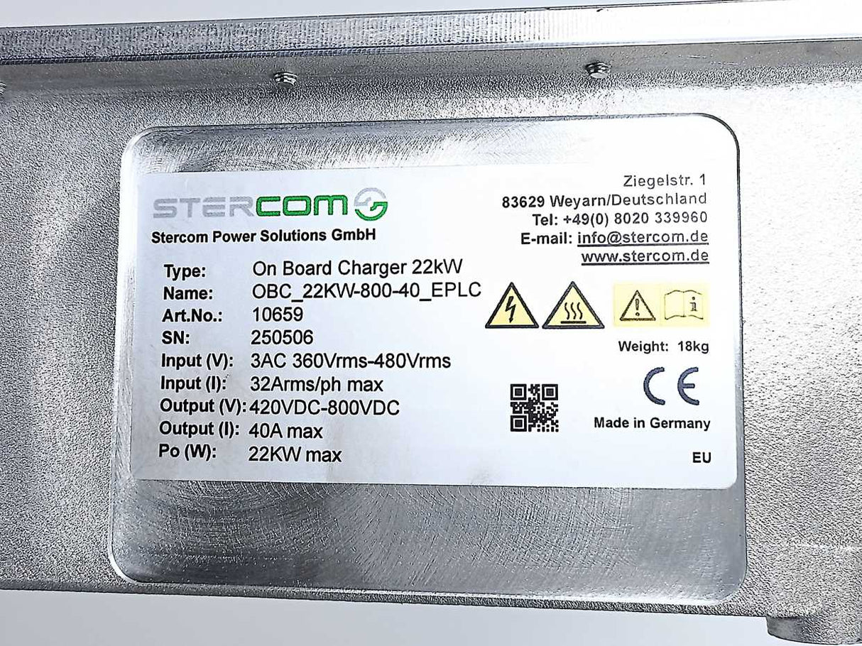 Stercom 10659 On Board Charger 22kW