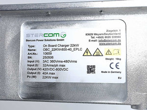 Stercom 10659 On Board Charger 22kW