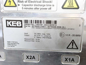 Keb 00T6000-CMAT /00T6A0B-0006 Modular Inverter