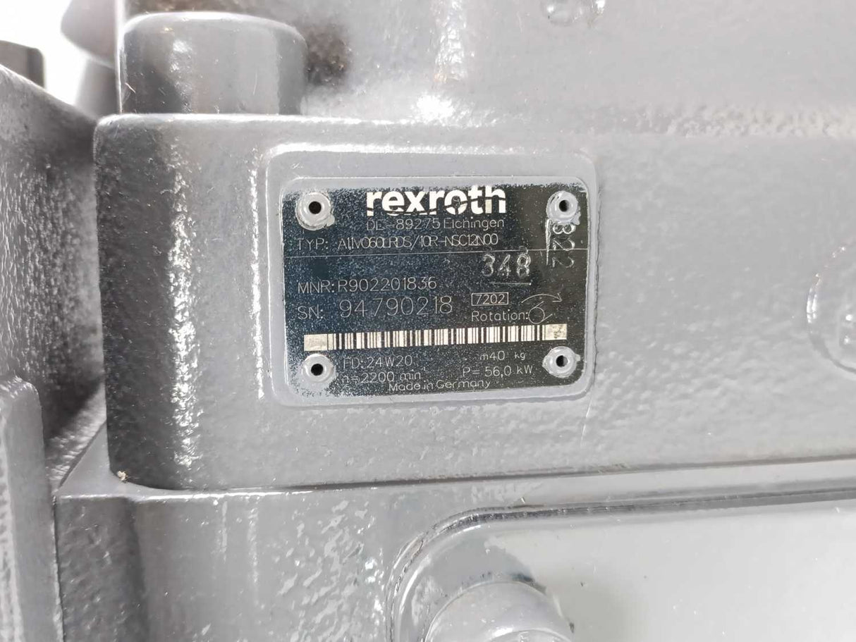 Rexroth A11V060LRDS/10R-NSC12N00 Axial Piston Pump R902201836, P=56kW, FD:24W20