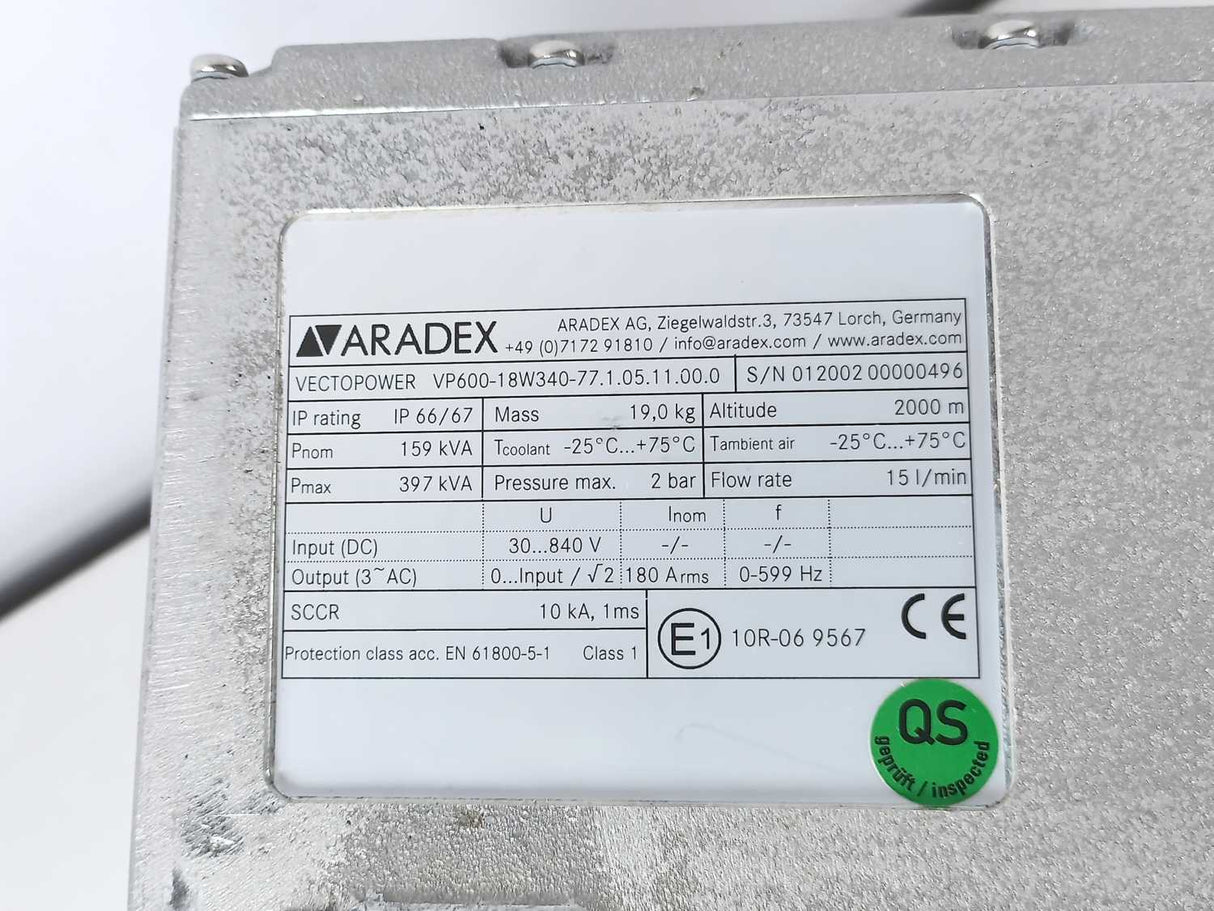 Aradex VP600-18W340-77.1.05.11.00.0 Multifunctional 159 kVA Mobile Inverter