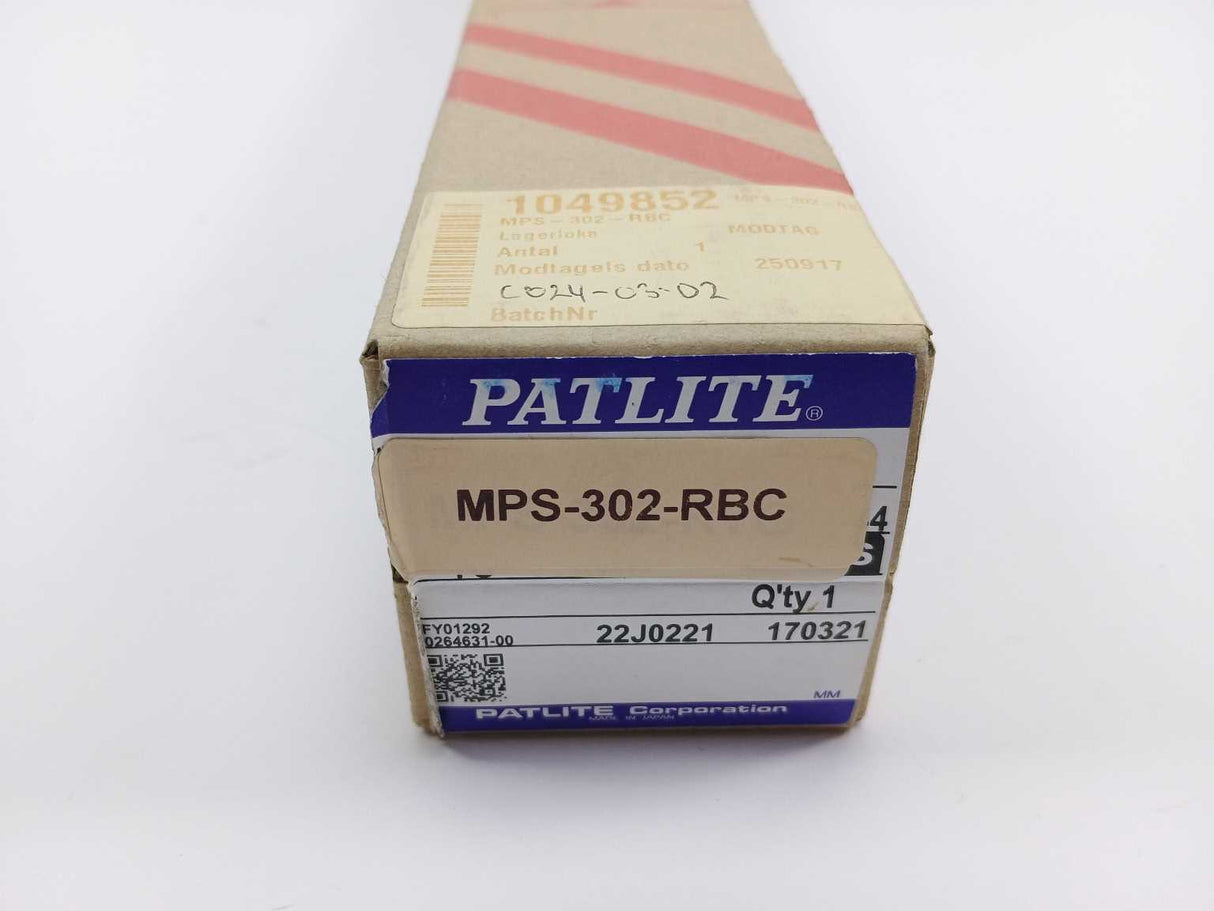 PATLITE MPS-302-RBC Signal Tower. RED, BLUE, CLEAR