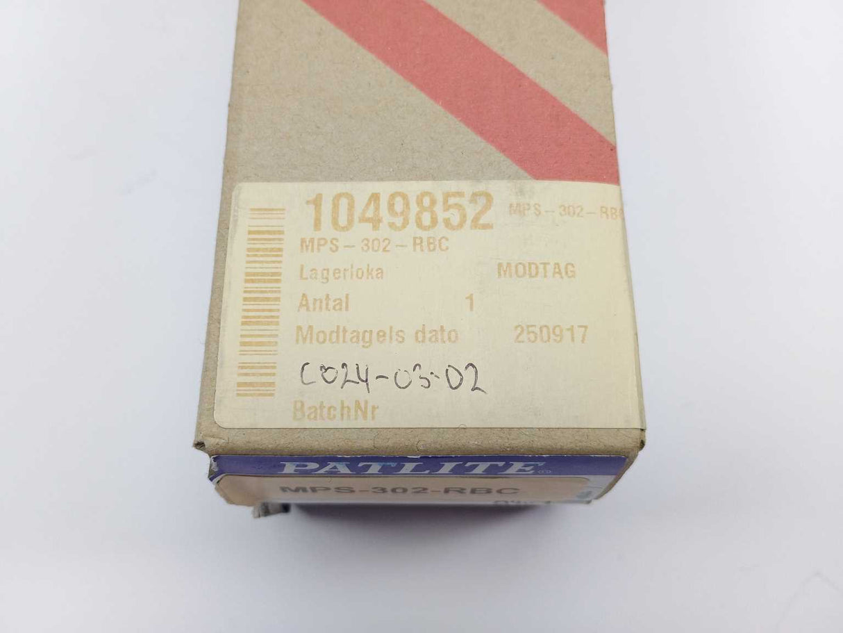 PATLITE MPS-302-RBC Signal Tower. RED, BLUE, CLEAR