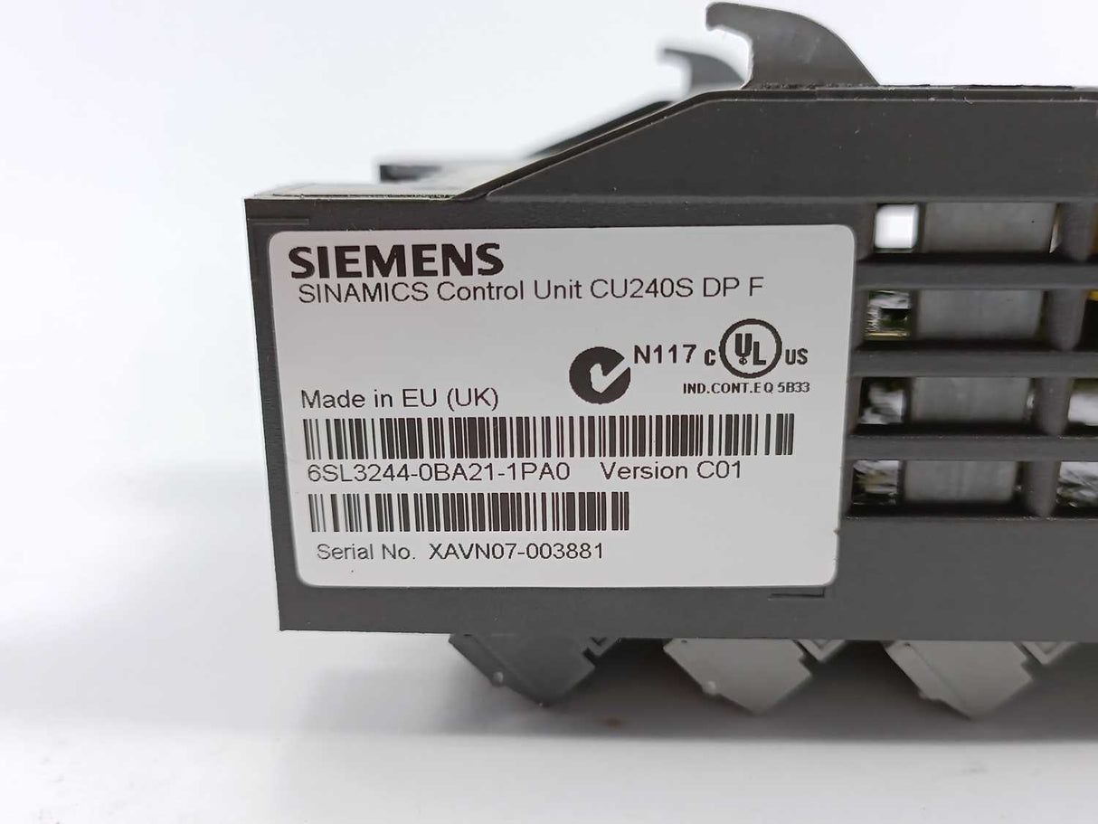 Siemens 6SL3244-0BA21-1PA0 Control Unit CU240S DP F