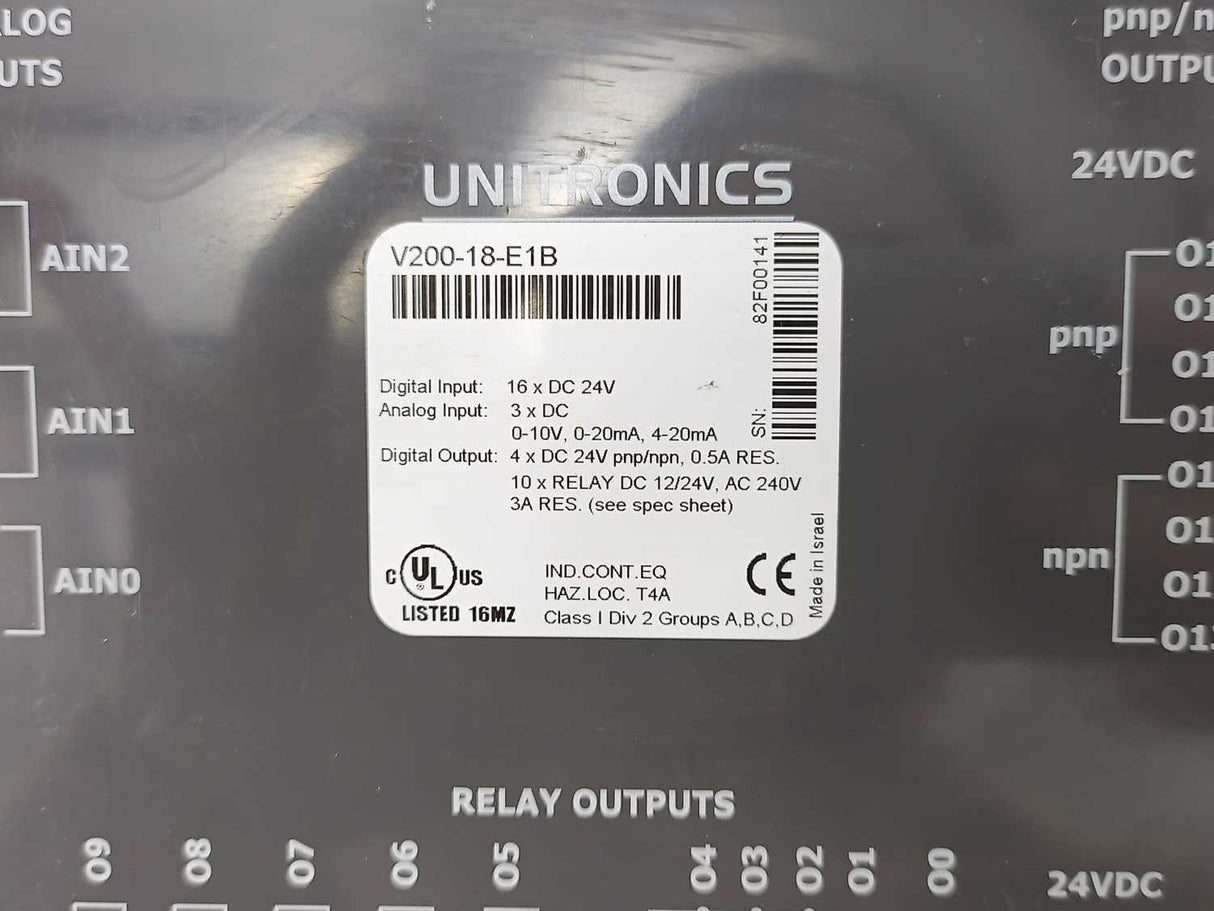 Unitronics V200-18-E1B Snap-In I/O Module  Vision 230