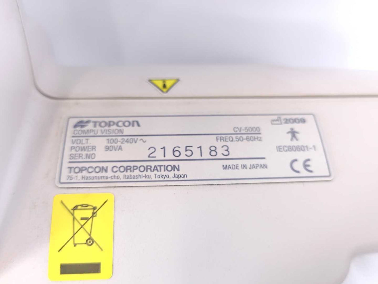 TOPCON CV-5000 Digital Phoropter Set CC-100XP projector, KB-50 controller