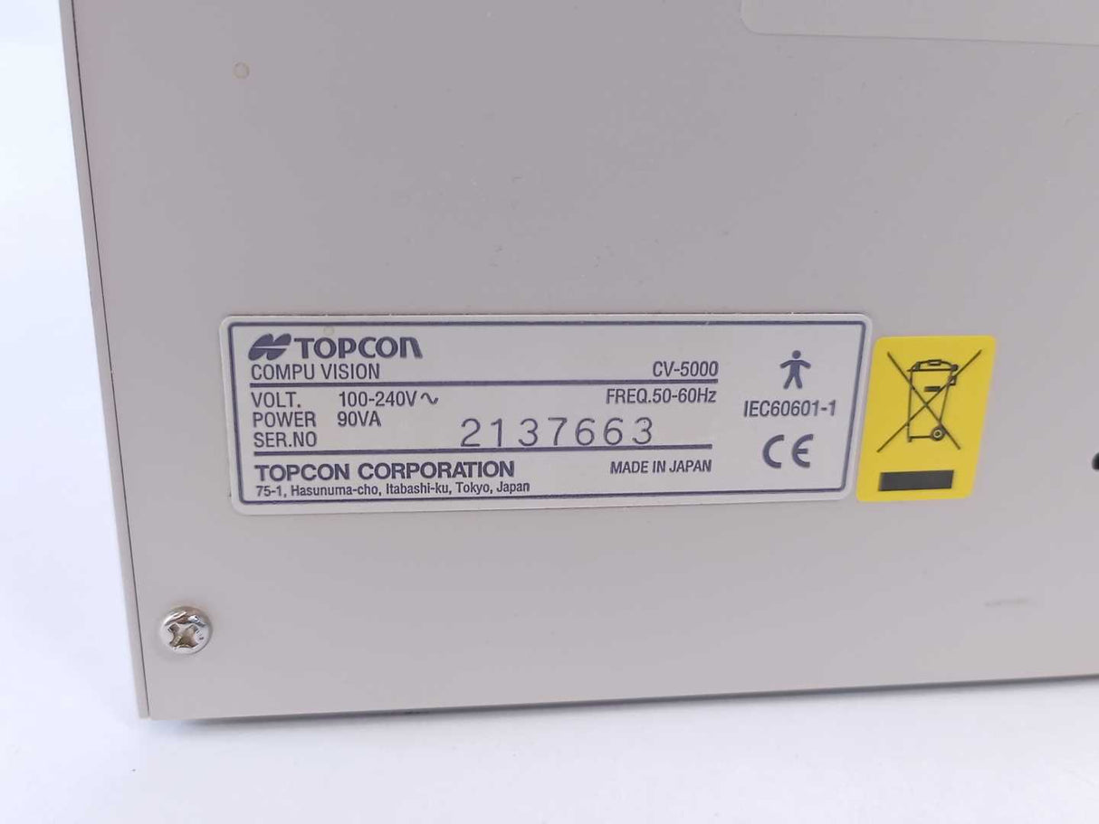 TOPCON CV-5000 Digital Phoropter Set CC-100XP projector, KB-50 controller