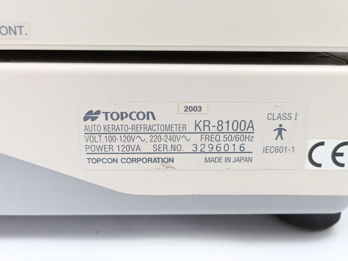 TOPCON KR-8100A Auto Kerato-Refractometer