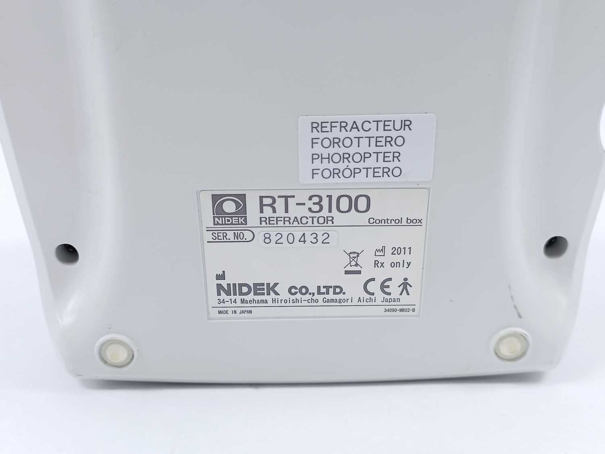 Nidek RT-3100 Intelligent Refractor + Control Box