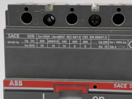 ABB SACE S2B Circuit Breaker SACE S2, Ith 28A÷40A, Iu 160A