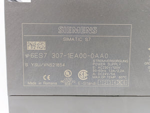 Siemens 6ES7307-1EA00-0AA0 SIMATIC S7 PS307, Power Supply. 24VDC 5A