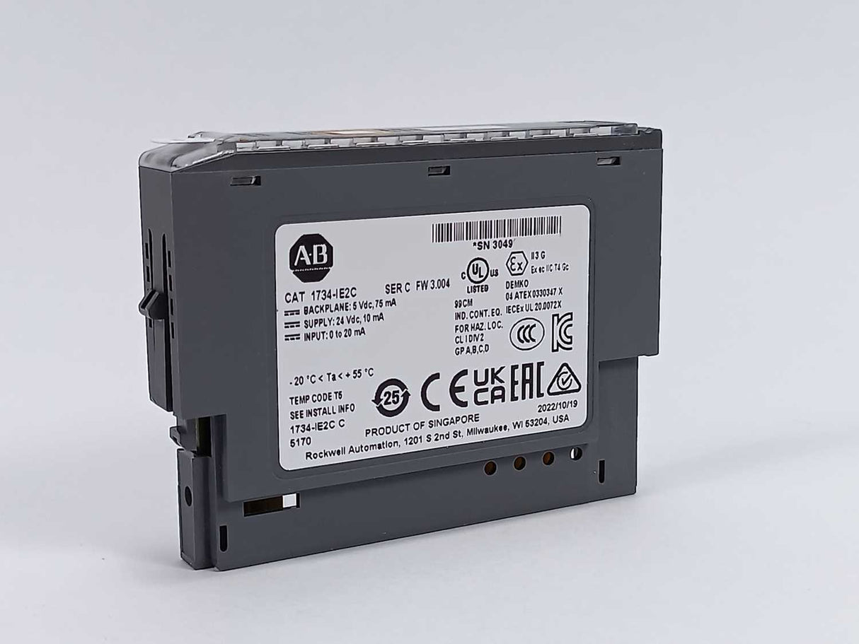 AB 1734-IE2C Ser. C POINT I/O 2 Point Analog Input Module FW: 3.004