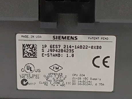 Siemens 6ES7214-1AD22-0XB0 SIMATIC S7-200, CPU 224